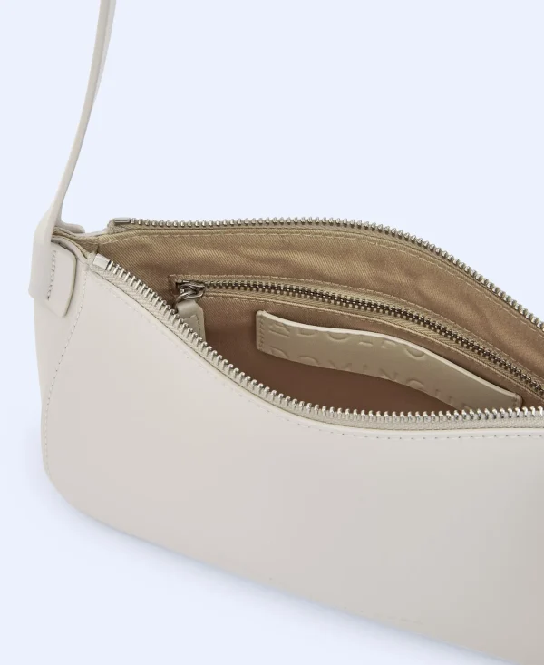 Adolfo Dominguez Bolsos>Bandolera Pequena De Piel Vaqueta Crudo