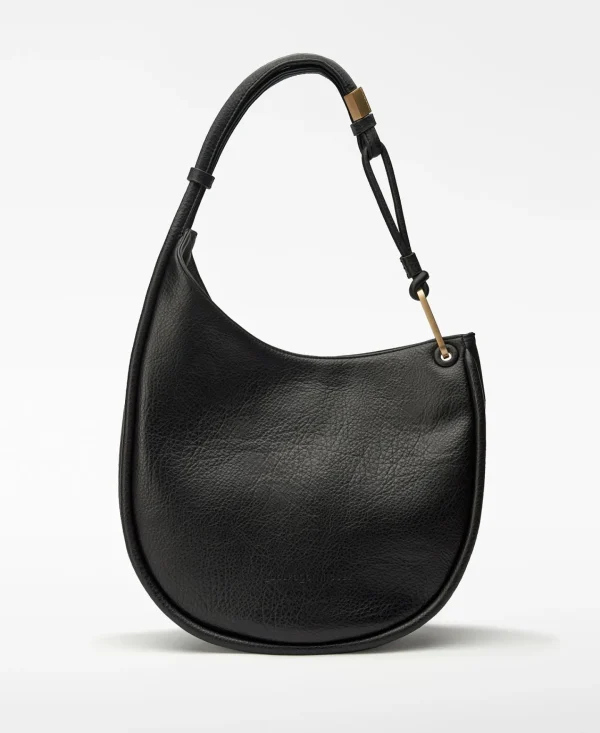 Adolfo Dominguez Bolsos>Bolso Hobo Asimetrico Negro