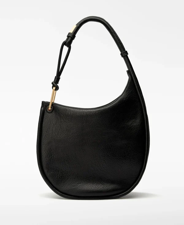 Adolfo Dominguez Bolsos>Bolso Hobo Asimetrico Negro