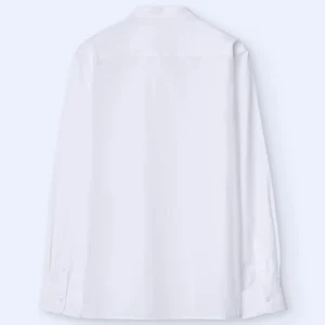 Adolfo Dominguez Camisas>Camisa Cuello Mao En Algodon Organico Blanco