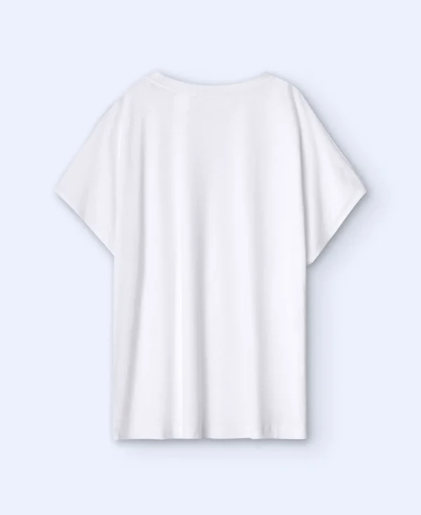 Adolfo Dominguez Camisetas>Camiseta En Lyocell Y Algodon Blanco