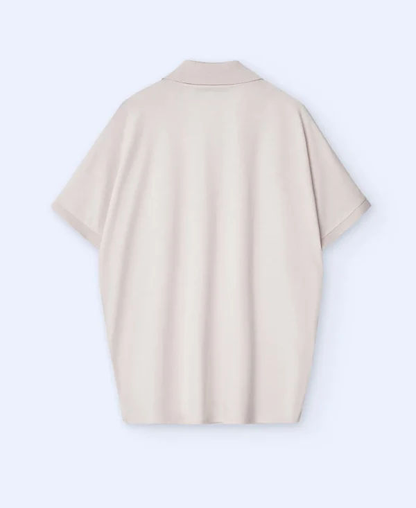 Adolfo Dominguez Camisetas>Camiseta Fluida Con Manga Japonesa Crema