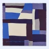 Adolfo Dominguez Foulares>Chal Bloques De Color En Lino Europeo Azul Marino