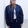 Adolfo Dominguez Abrigos Y Chaquetas>Chaqueta Bomber Acolchada Azul Oscuro