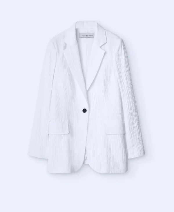 Adolfo Dominguez Blazer>Chaqueta Sastre En Algodon Blanco Natural