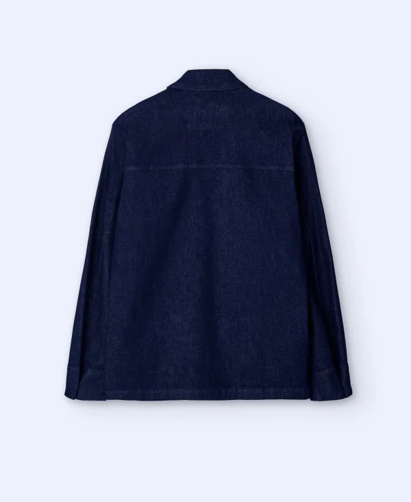 Adolfo Dominguez Abrigos Y Chaquetas>Chaqueta Vaquera En Algodon Elastico Azul Denim