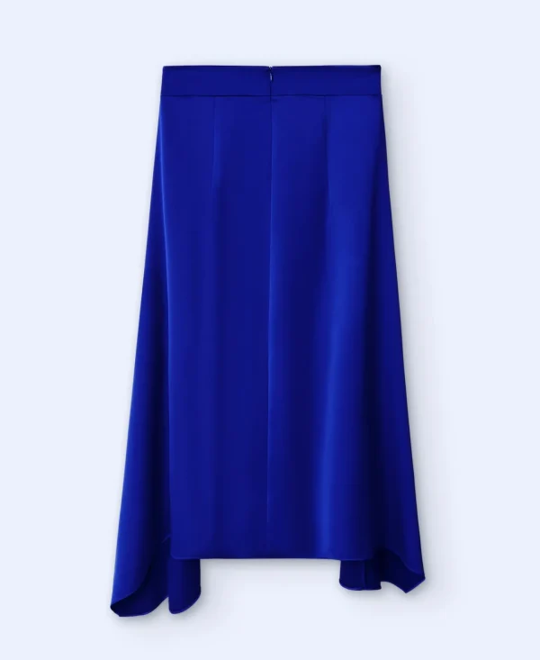 Adolfo Dominguez Faldas>Falda Midi Con Godet Azul
