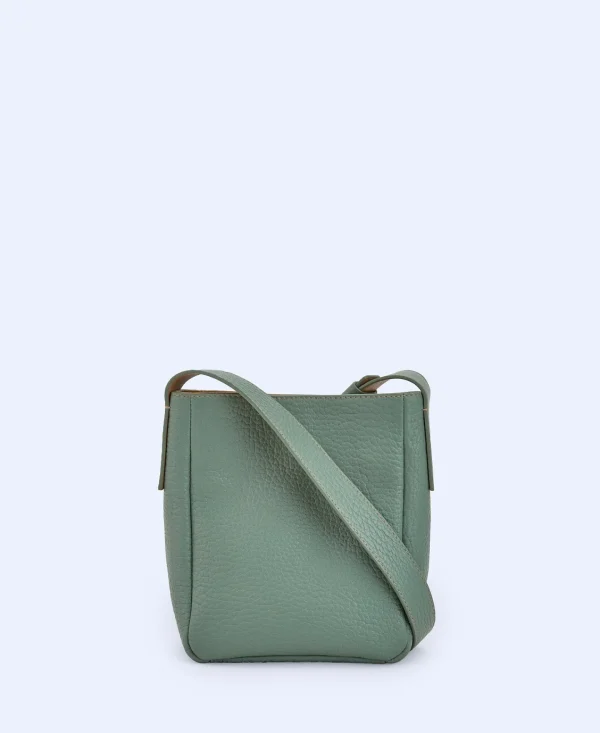 Adolfo Dominguez Bolsos>Mini Hobo En Piel Responsable Verde Agua Marina