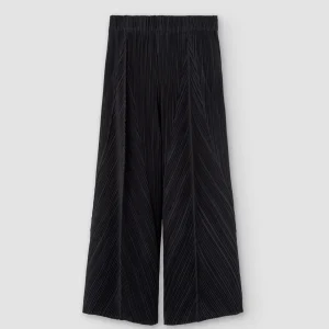 Adolfo Dominguez Pantalones>Pantalon Amplio En Crinkle Negro