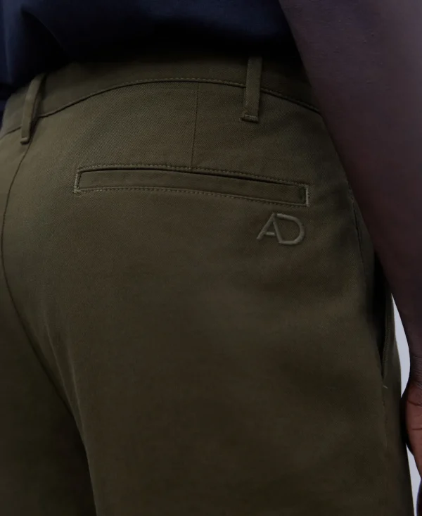 Adolfo Dominguez Pantalones>Pantalon Chino Bolsillo Italiano Caqui