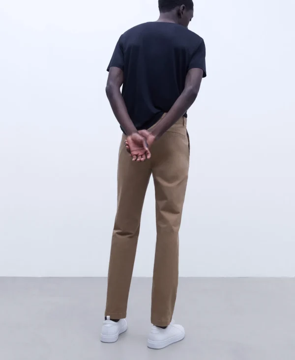 Adolfo Dominguez Pantalones>Pantalon Chino En Twill De Algodon Camel