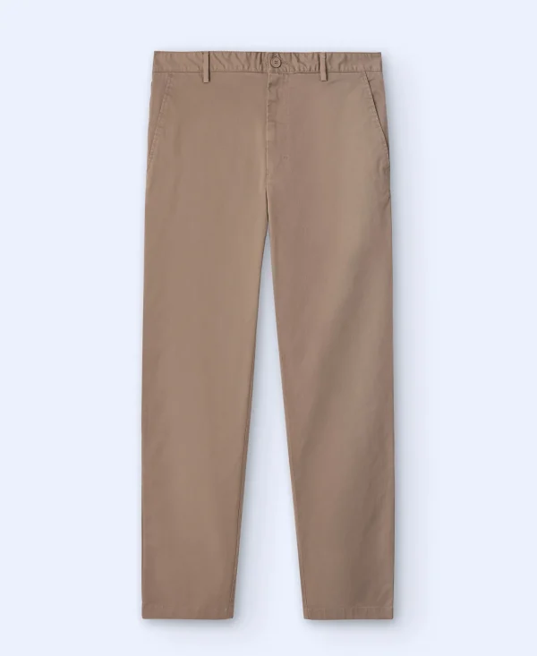 Adolfo Dominguez Pantalones>Pantalon Chino En Twill De Algodon Camel