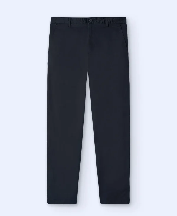 Adolfo Dominguez Pantalones>Pantalon Chino En Twill De Algodon Negro