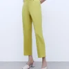 Adolfo Dominguez Pantalones>Pantalon Corte Recto Amarillo Oscuro