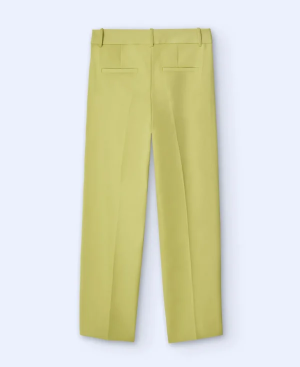 Adolfo Dominguez Pantalones>Pantalon Corte Recto Amarillo Oscuro