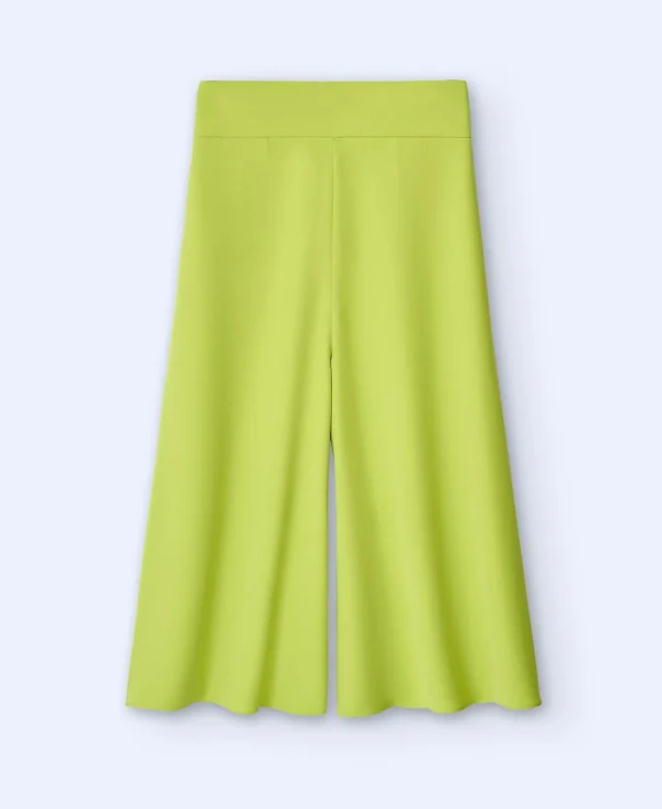 Adolfo Dominguez Pantalones>Pantalon Cropped Monocolor Verde Pistacho