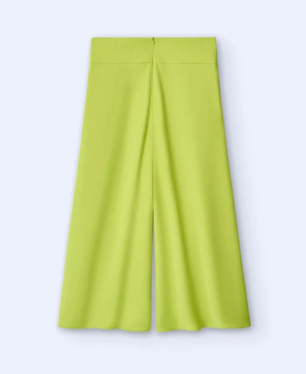 Adolfo Dominguez Pantalones>Pantalon Cropped Monocolor Verde Pistacho