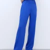 Adolfo Dominguez Pantalones>Pantalon De Pinzas Monocolor Azul