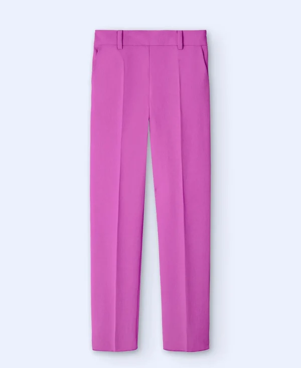 Adolfo Dominguez Pantalones>Pantalon De Pinzas Monocolor Rosa