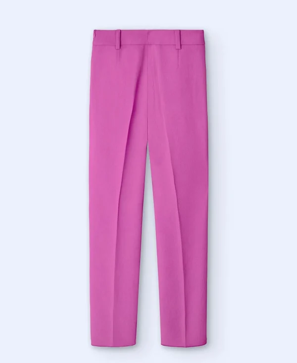 Adolfo Dominguez Pantalones>Pantalon De Pinzas Monocolor Rosa