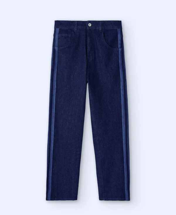 Adolfo Dominguez Pantalones>Pantalon Denim Cinco Bolsillos Azul Denim