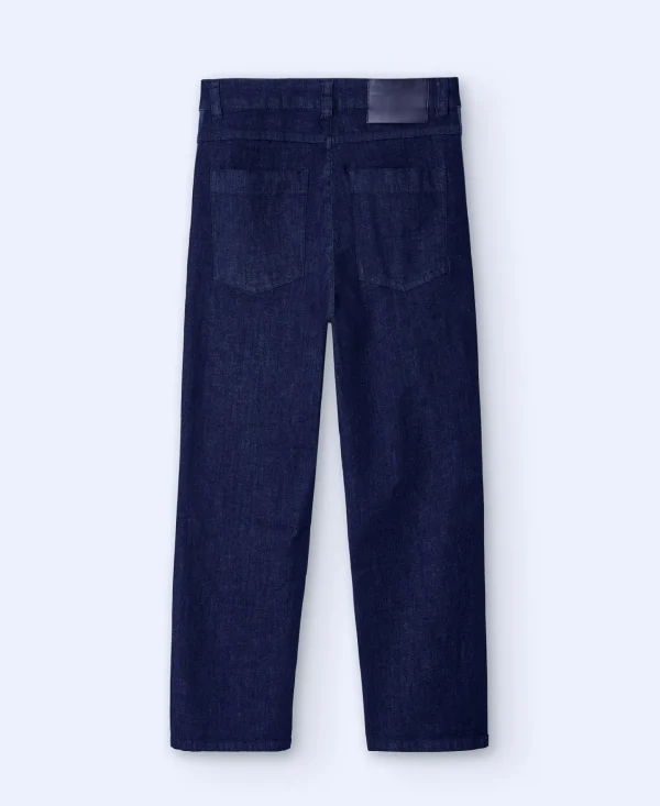 Adolfo Dominguez Pantalones>Pantalon Denim Cinco Bolsillos Azul Denim