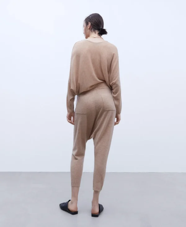 Adolfo Dominguez Pantalones>Pantalon En Lana Merino Camel