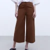 Adolfo Dominguez Pantalones>Pantalon En Seersucker De Algodon Marron