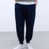 Adolfo Dominguez Pantalones>Pantalon Jogger En Algodon Organico Azul Marino