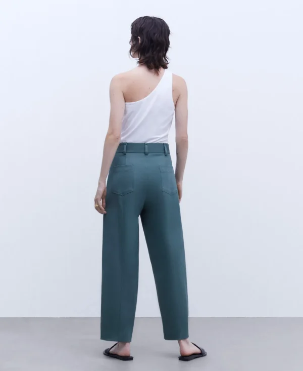 Adolfo Dominguez Pantalones>Pantalon Regular Fit Verde