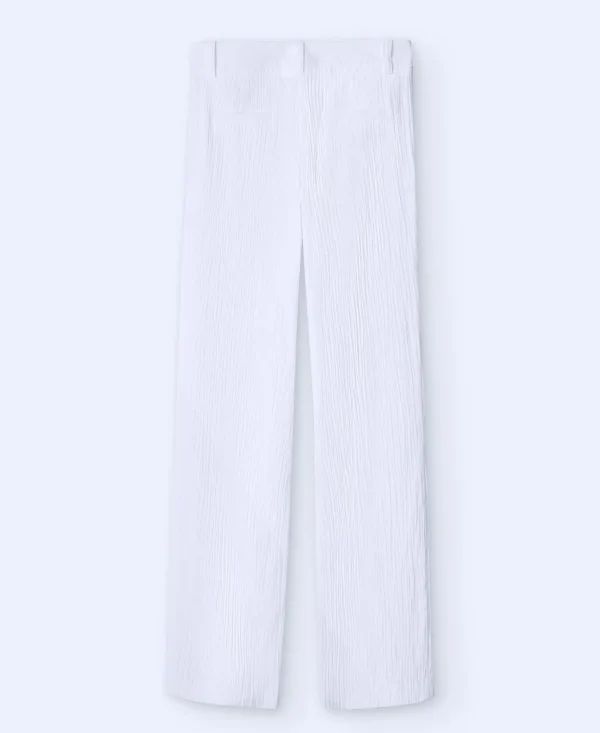 Adolfo Dominguez Pantalones>Pantalon Sastre De Corte Recto Blanco Natural