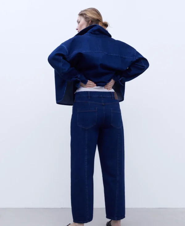 Adolfo Dominguez Pantalones>Pantalon Vaquero En Algodon Azul Denim