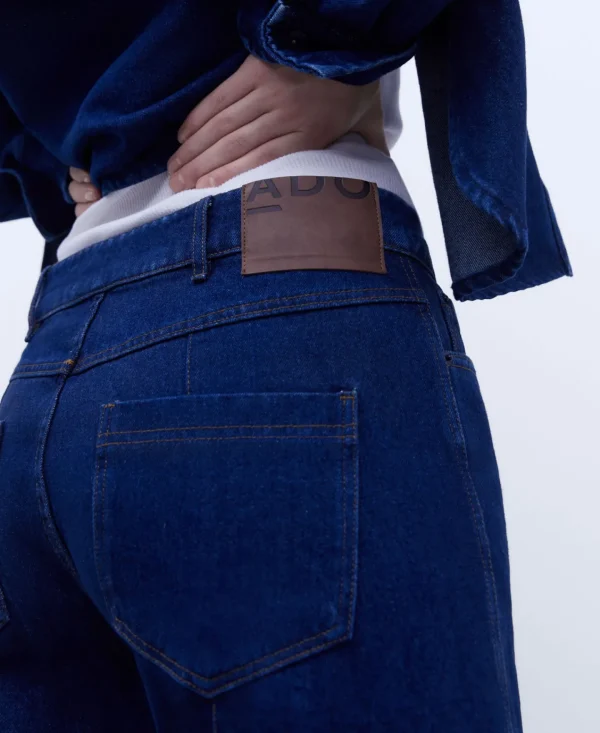 Adolfo Dominguez Pantalones>Pantalon Vaquero En Algodon Azul Denim