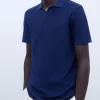 Adolfo Dominguez Camisetas Y Polos>Polo Regular Fit Sin Botones Azul Prusia