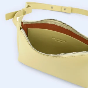 Adolfo Dominguez Bolsos>Rinonera Made In Spain En Piel Amarillo