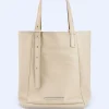 Adolfo Dominguez Bolsos>Shopper En Piel Responsable Crudo