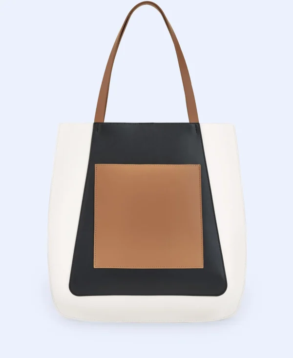 Adolfo Dominguez Bolsos>Shopper Tricolor En Piel Vaqueta Multicolor