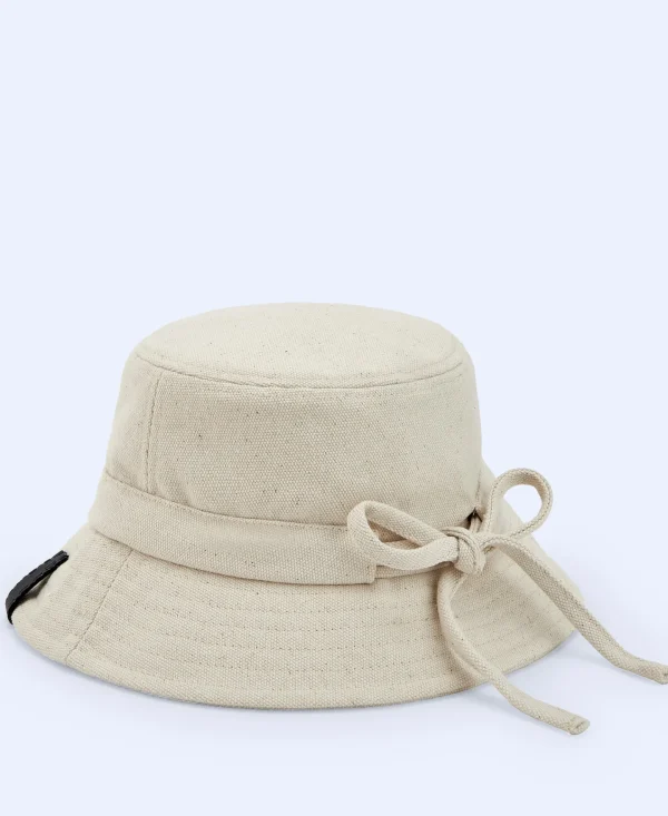 Adolfo Dominguez Sombreros>Sombrero Bucket En Canvas Beige