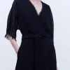 Adolfo Dominguez Vestidos Y Monos>Vestido Kimono Desflecado Negro